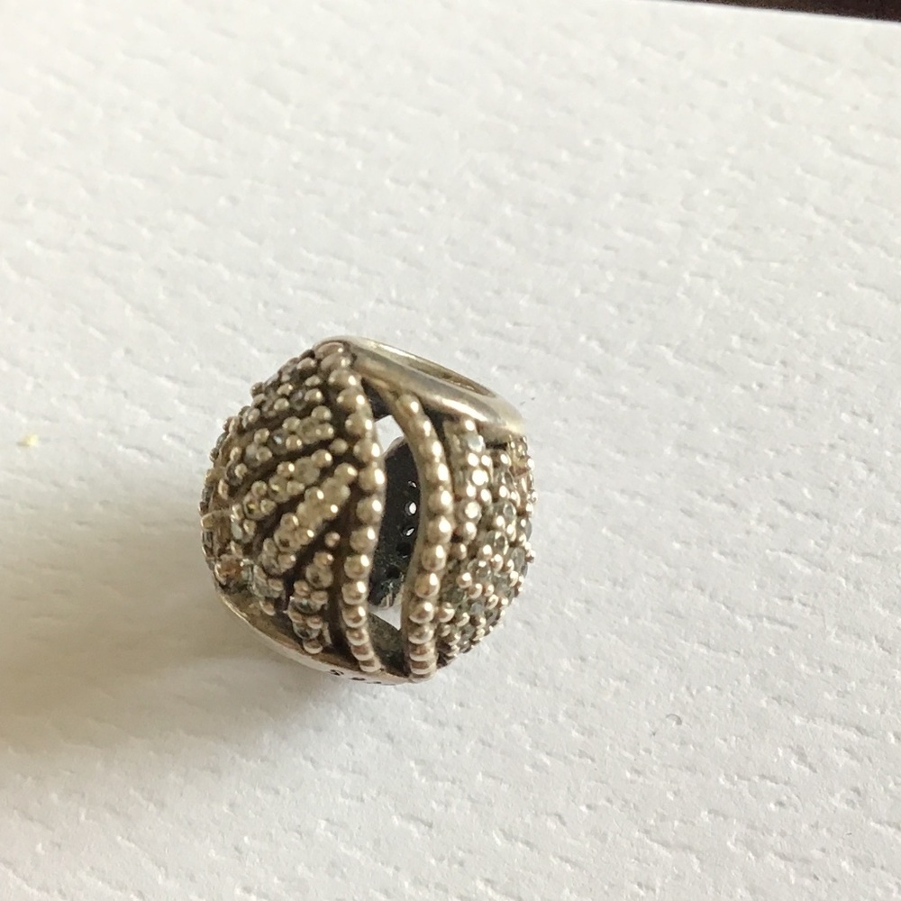 Pandora Angel Wings charm with CZ stones